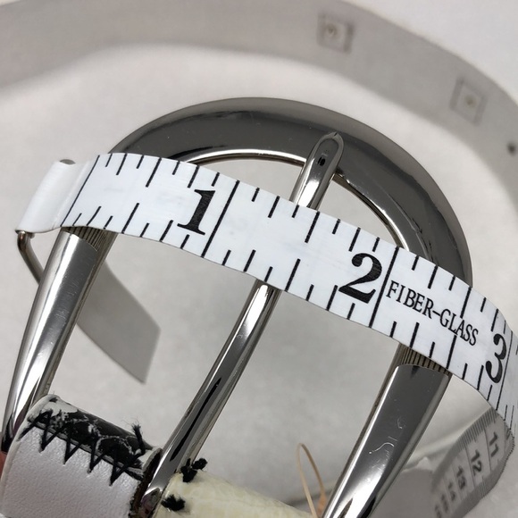 NEW GUESS Los Angeles Belt Y2K Metallic Logo Patchwork Snake Print Stitching - Picture 10 of 11